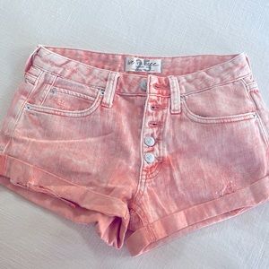 We the Free jean shorts, coral. Excellent, new condition.